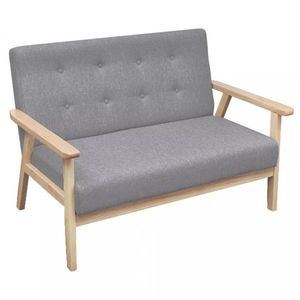 Dvojmiestna sedačka textil / drevo Dekorhome vyobraziť