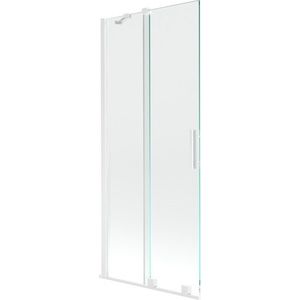 MEXEN/S - Velar Dvojkrídlová posuvná vaňová zástena 80 x 150 cm, transparent, biela 896-080-000-01-20 vyobraziť