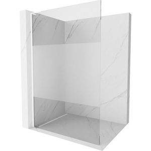 MEXEN/S - Kioto L Sprchová zástena WALK-IN 90 x 200, transparent/dekor, biela 800-090-103-20-35 vyobraziť