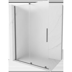 MEXEN/S - Velar Sprchová zástena posuvná Walk-in 140 x 200 cm, dekor 8 mm, grafit metal 871-140-000-33-95 vyobraziť