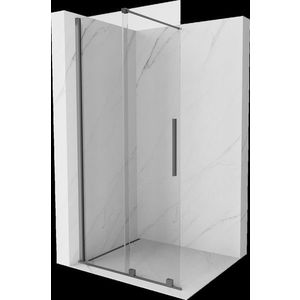 MEXEN/S - Velar Sprchová zástena posuvná Walk-in 85 x 200 cm, transparent 8 mm, grafit metal 871-085-000-03-95 vyobraziť