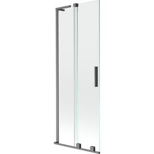 MEXEN/S - Velar L dvojkrídlová posuvná vaňová zástena 70 x 150 cm, transparent, grafit kartáčovaná 896-070-003-01-66 vyobraziť