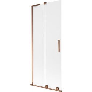 MEXEN/S - Velar L dvojkrídlová posuvná vaňová zástena 80 x 150 cm, dekor, ružové zlato 896-080-003-31-60 vyobraziť