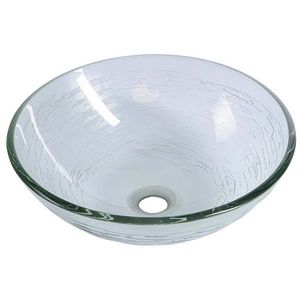 SAPHO - RIPPLE sklenené umývadlo na dosku Ø 42 cm, číre s textúrou 2501-18 vyobraziť