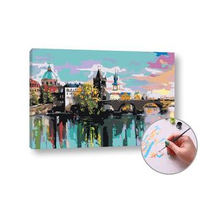 Maľovanie podľa čísel KARLOV MOST V PRAHE | medium difficulty vyobraziť