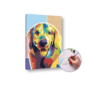 Maľovanie podľa čísel GOLDEN RETRIEVER | low difficulty vyobraziť