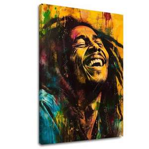 Obraz Bob Marley - Jamajská hviezda | 100% originál domaľovaný akrylom 60x90 cm vyobraziť