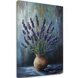 Obraz levanduľová harmónia | Pokoj v hlinenej váze | Akrylové detaily 40x60 cm vyobraziť
