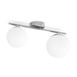 Stropná lampa z kovu, pochrómovaná vyobraziť