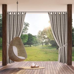 ArtFir Záves na terasu GARDEN 10 PU | hnedá/krémová 155 x 220 cm vyobraziť