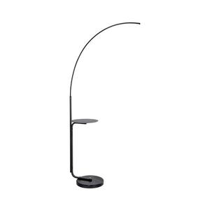 LED Stojacia lampa so stolíkom LED/20W/230V 3000-6500K čierna vyobraziť