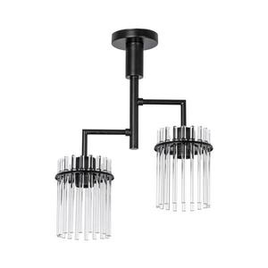 Luster na tyči 2xE27/60W/230V čierna/číra vyobraziť