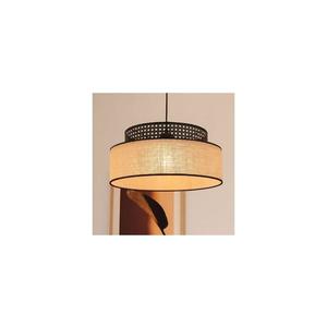 Luster na lanku BOHO 1xE27/60W/230V čierna/ratan vyobraziť