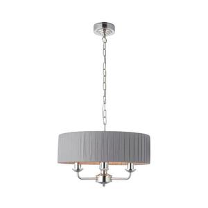 Endon Endon 94394 - Luster na reťazi HIGHCLERE 3xE14/40W/230V tmavošedá/lesklý chróm vyobraziť