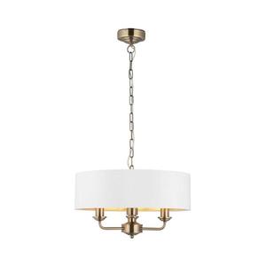 Endon Endon 98934 - Luster na reťazi HIGHCLERE 3xE14/40W/230V biela/mosadz vyobraziť