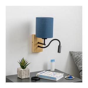 Brilagi Brilagi - LED Nástenná lampa NUBILA WOOD 1xE27/25W/230V+ LED/3W dub/tmavomodrá vyobraziť