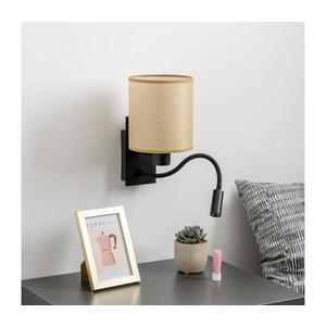 Brilagi Brilagi - LED Nástenná lampa NUBILA 1xE27/25W/230V+LED/3W čierna/svetlohnedá vyobraziť
