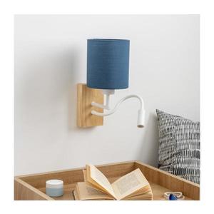 Brilagi Brilagi - LED Nástenná lampa NUBILA WOOD 1xE27/25W/230V+ LED/3W dub/tmavomodrá vyobraziť