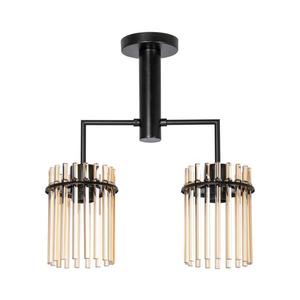 Luster na tyči 2xE27/60W/230V čierna/béžová vyobraziť
