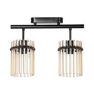 Prisadený luster 2xE27/60W/230V čierna/béžová vyobraziť