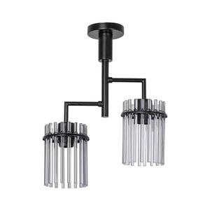 Luster na tyči 2xE27/60W/230V čierna/dymová vyobraziť