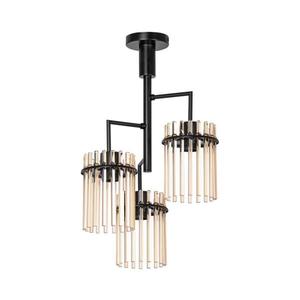 Luster na tyči 3xE27/60W/230V čierna/béžová vyobraziť