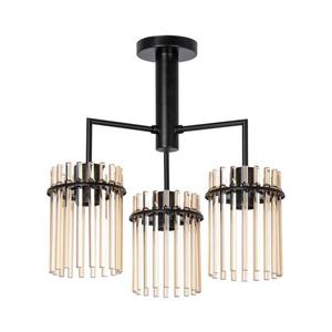 Luster na tyči 3xE27/60W/230V čierna/béžová vyobraziť