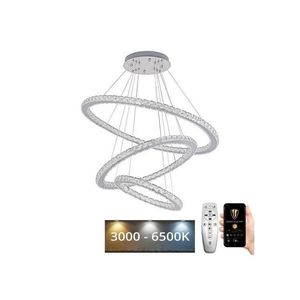 LED Stmievateľný luster na lanku LED/210W/230V 3000-6500K strieborná + DO vyobraziť