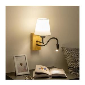 Brilagi Brilagi - LED Nástenná lampa NUBILA WOOD 1xE27/25W/230V + LED/3W dub/krémová vyobraziť