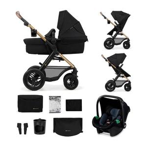 Kinderkraft KINDERKRAFT-Kombinovaný kočík 3v1 MOOV 2 AIR Pure black + autosedačka MINK PRO vyobraziť
