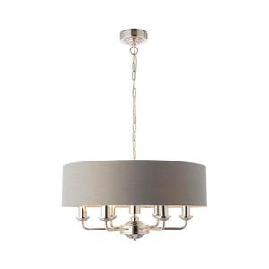 Endon Endon 94373 - Luster na reťazi HIGHCLERE 6xE14/40W/230V šedá/lesklý chróm vyobraziť