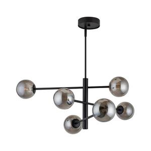 Luster na tyči ORO 6xG9/12W/230V čierna/šedá vyobraziť