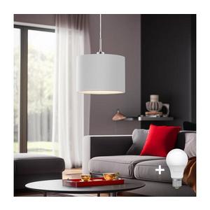 Eglo - LED Luster na lanku TUNJA 1xE27/60W/230V biela vyobraziť