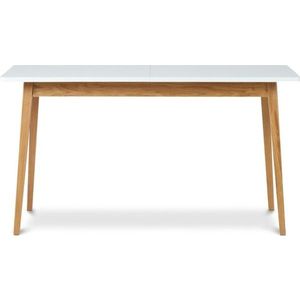 Jídelní rozkládací stůl FRISK 140/180 cm bílý/dub přírodní vyobraziť