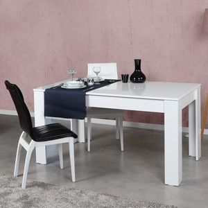 Jídelní rozkládací stůl OBLO 130/170 cm bílý vyobraziť