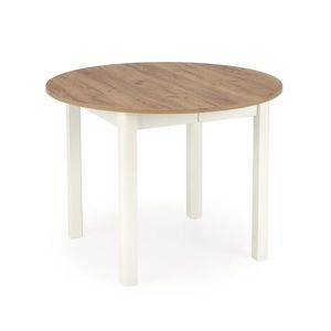 Jídelní rozkládací stůl RINGO 102/142 cm dub craft zlatý/bílý vyobraziť