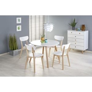 Jídelní rozkládací stůl Ruden 102/142 cm bílý vyobraziť