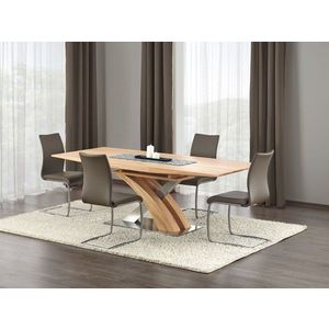 Jídelní rozkládací stůl Sandoria 160/220 cm dub craft zlatý vyobraziť