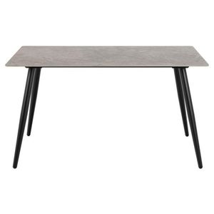 Jídelní stůl Wicklow 140 cm šedý mramor/černý vyobraziť
