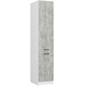Kuchyňská skříňka OLIVIE 205x40 cm matná bílá/beton vyobraziť