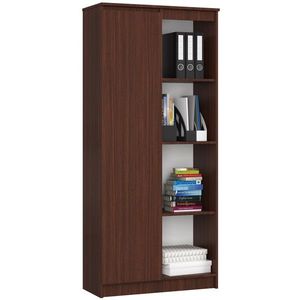 Regál Rexa 80 cm 1 skrinka a 4 police wenge vyobraziť