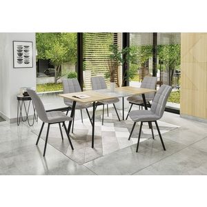Rozkladací jedálenský stôl Albon 120/160 cm dub sonoma/sivá vyobraziť