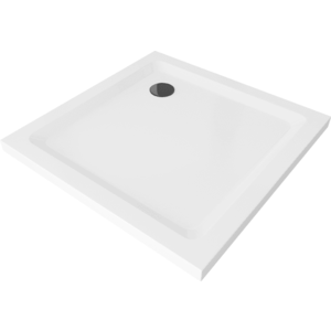 Sprchová vanička s čiernym sifónom 90 x 90 cm biela vyobraziť