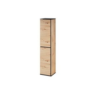 Vysoká koupelnová skříňka Mossa 69 35 cm pravá dub Artisan/černá vyobraziť