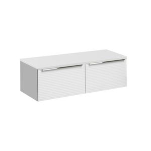 Závěsná skříňka pod umyvadlo Leonardo s deskou 120 cm bílá vyobraziť