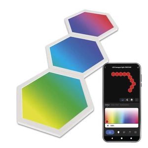 EMOS GoSmart RGBIC Rozširujúci set LED panelov Hexagon 1, 8W s WiFi, 3 kusy ZIW223R vyobraziť