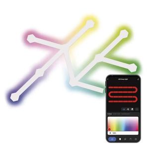 EMOS GoSmart RGBIC Biele LED nástenné svietidlo Lines 34W s WiFi, 9 kusov ZIW249R vyobraziť
