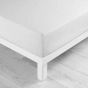 Biela napínacia plachta z mikrovlákna 90x190 cm Oscar – douceur d'intérieur vyobraziť