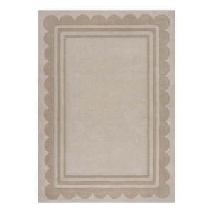 Ručne tkaný vlnený koberec v prírodnej farbe 120x170 cm Lois Scallop – Flair Rugs vyobraziť