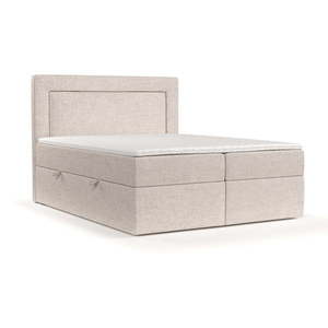 Béžová boxspring posteľ s úložným priestorom 180x200 cm Imagine – Maison de Rêve vyobraziť
